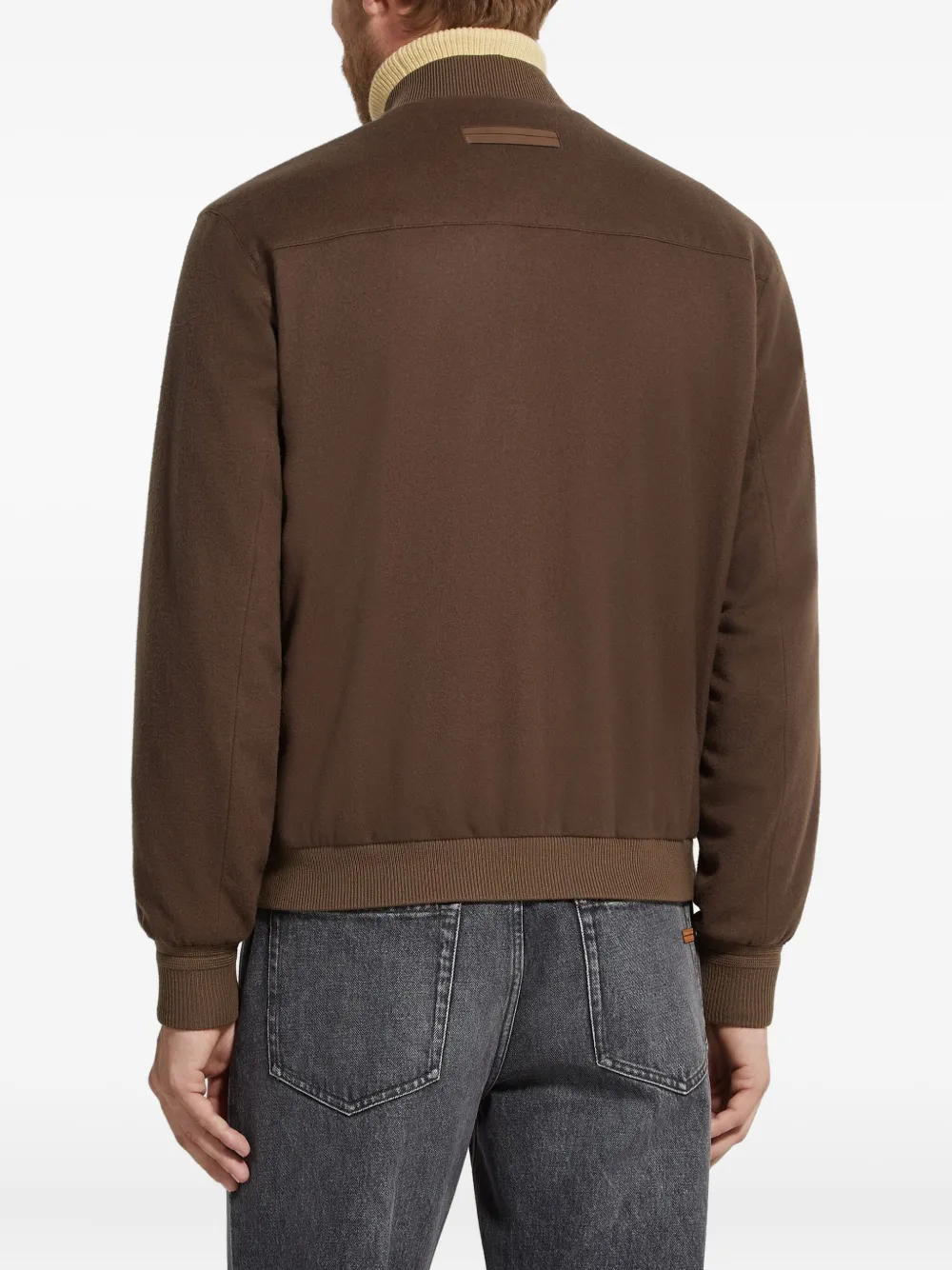 Zegna Oasi-kasjmier bomberjack Bruin