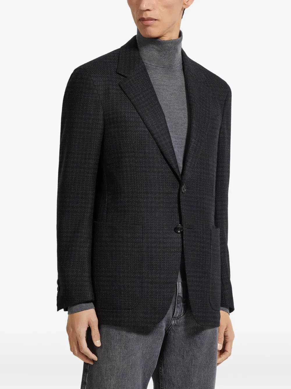 Zegna Oasi-kasjmier blazer Zwart