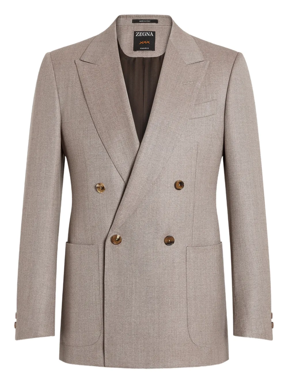 Zegna double-breasted wool jacket | Brown | Image 1