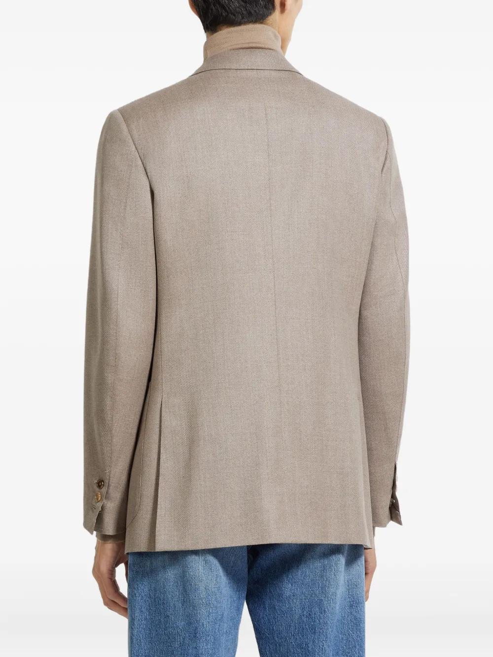 Zegna Jack met dubbele rij knopen Bruin