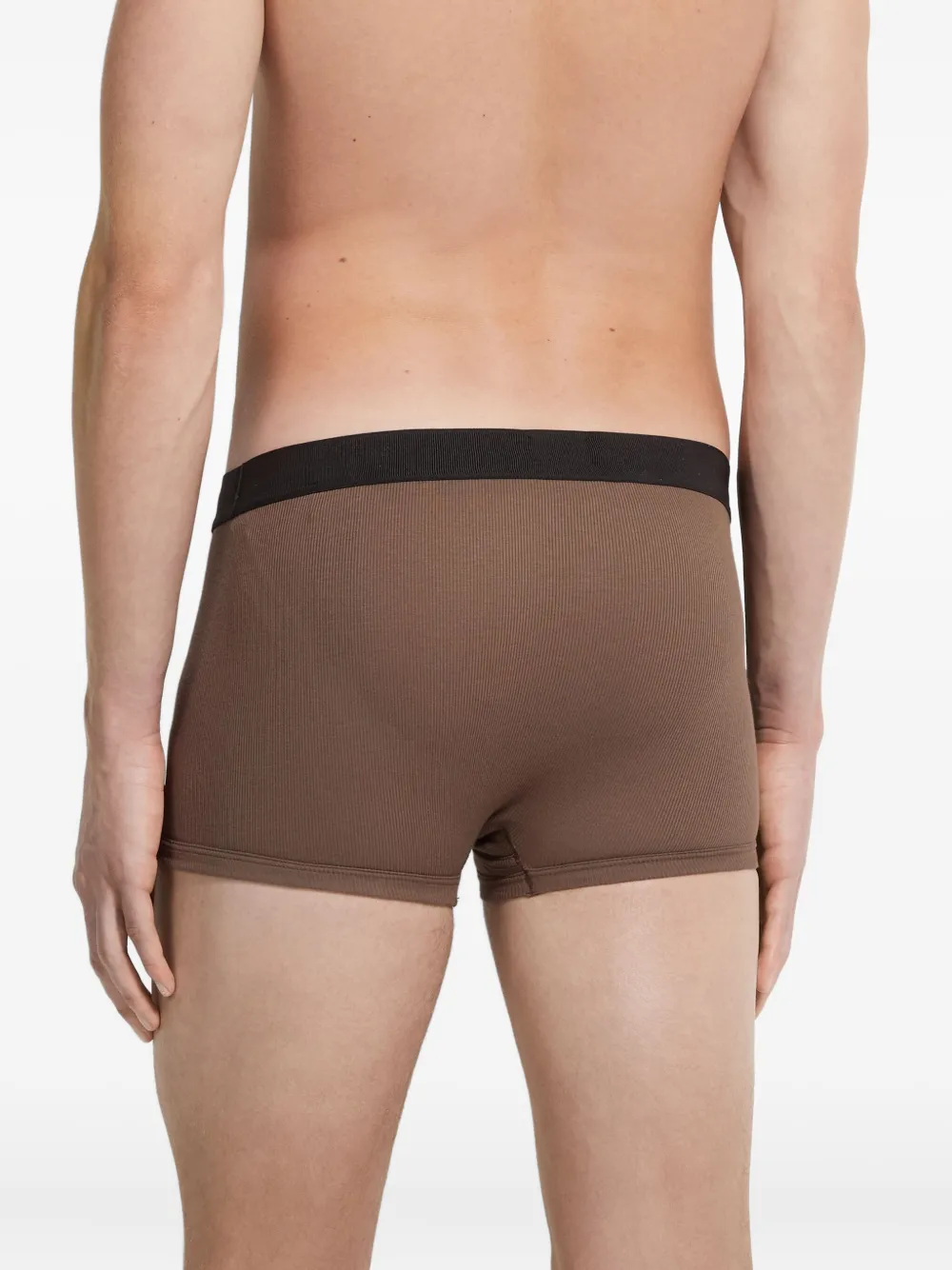 Zegna Geribbelde katoenen boxershorts Bruin