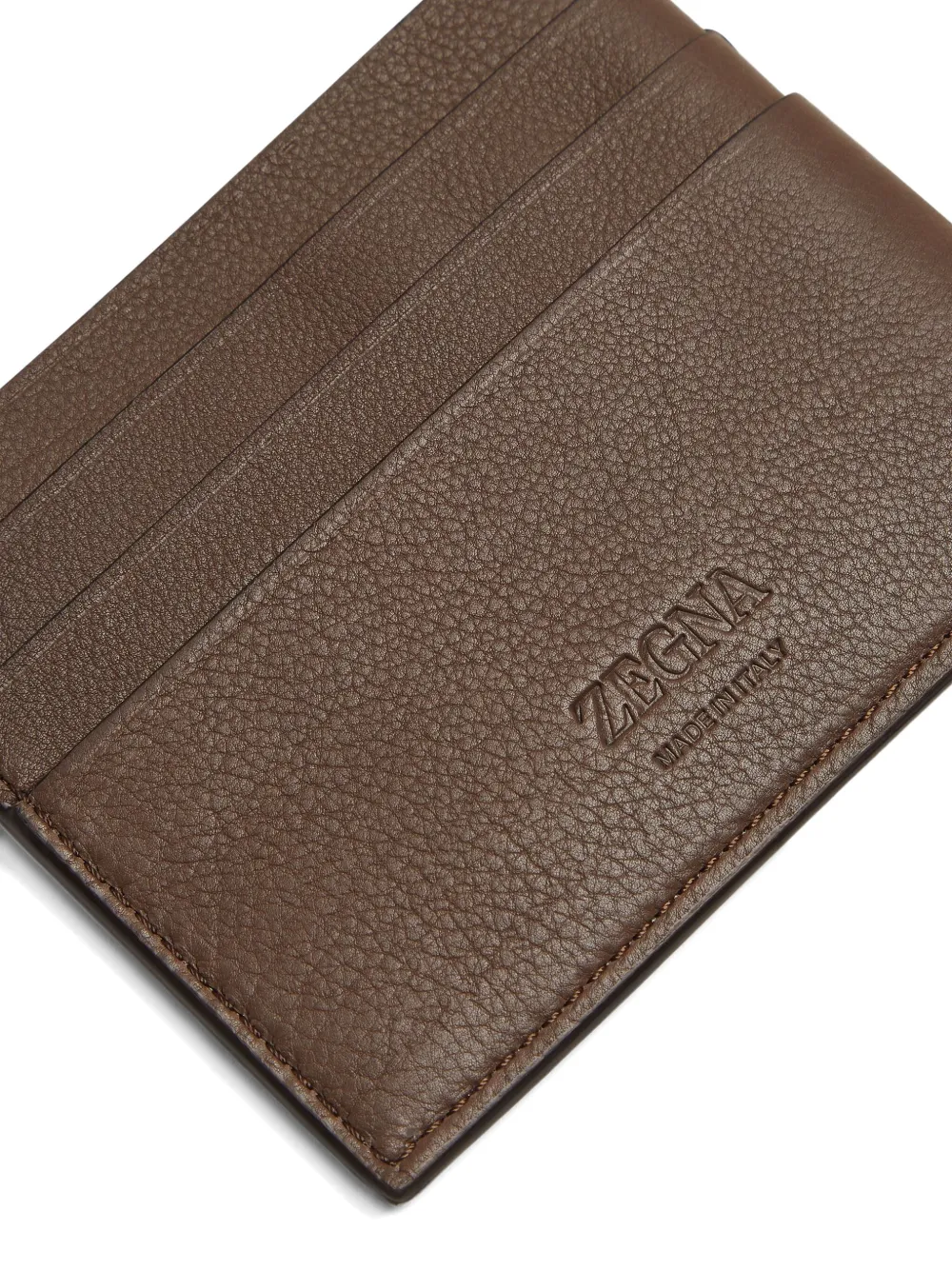 Zegna Leren pasjeshouder Bruin