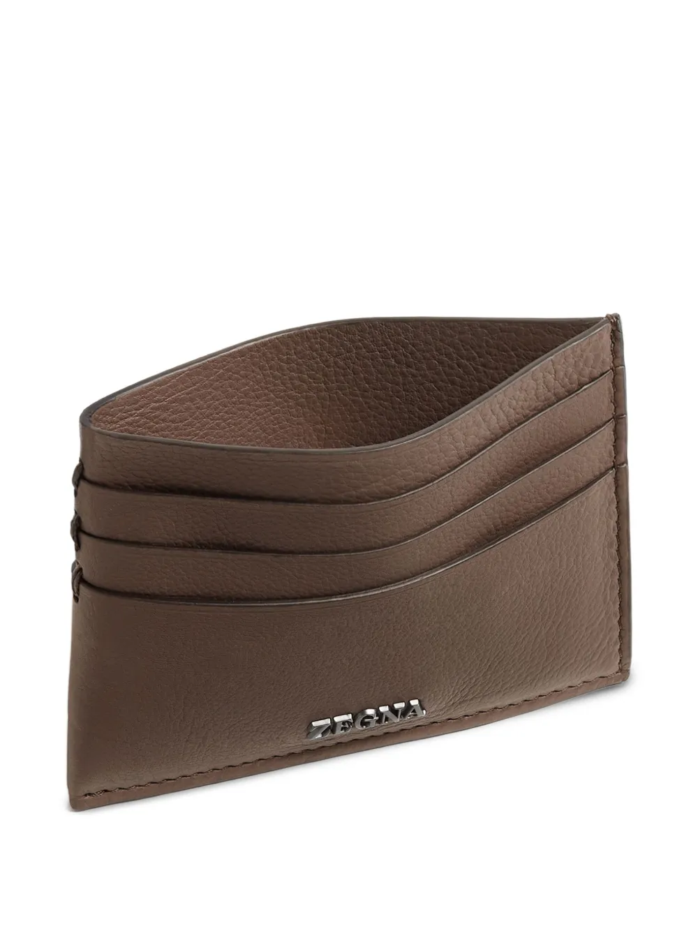 Zegna Leren pasjeshouder Bruin