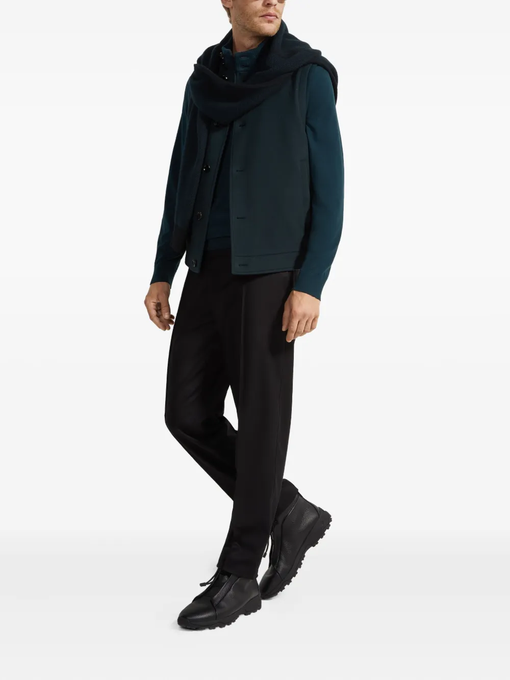 Zegna Broek met elastische tailleband - Blauw