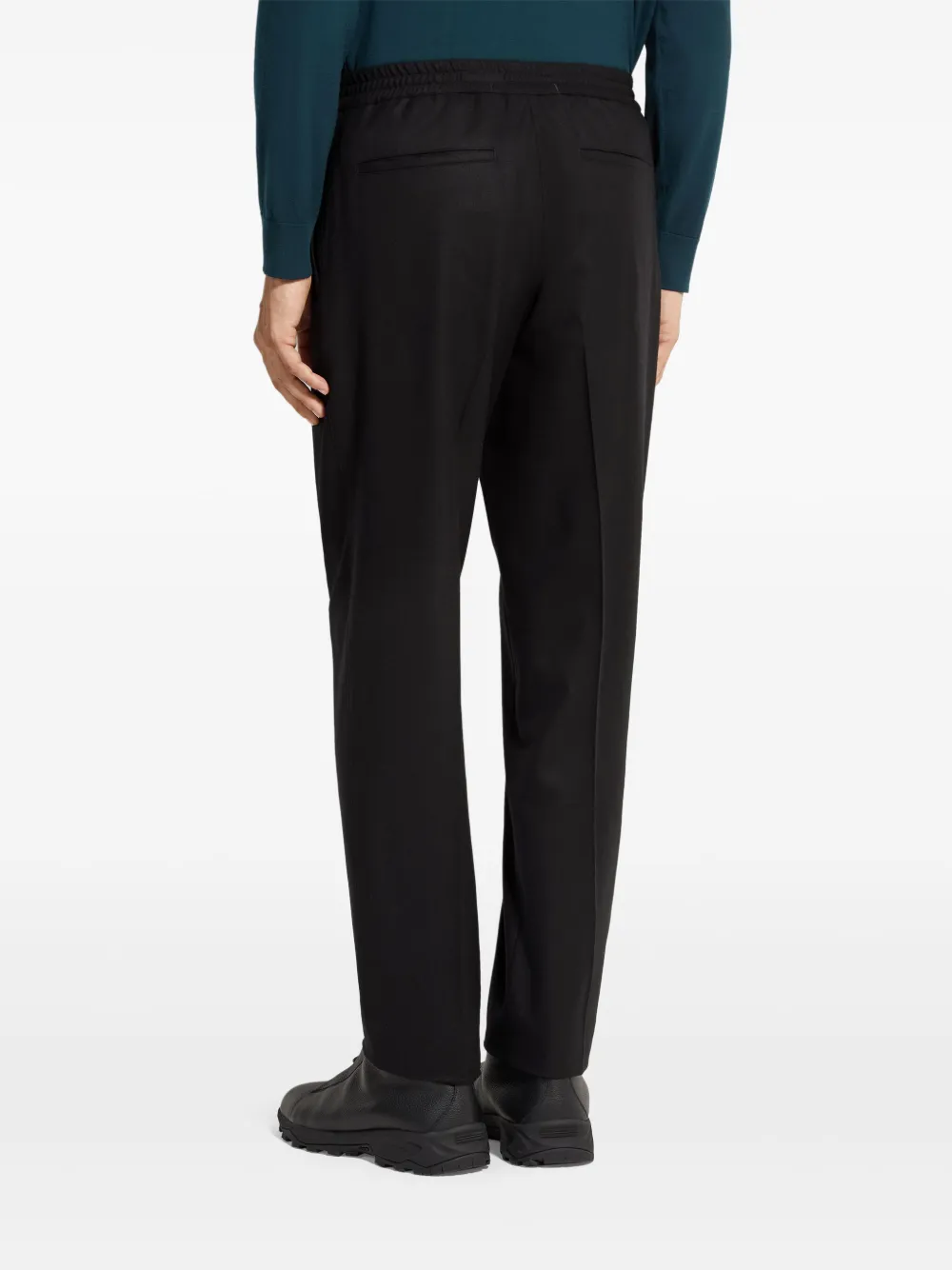 Zegna Broek met elastische tailleband Blauw