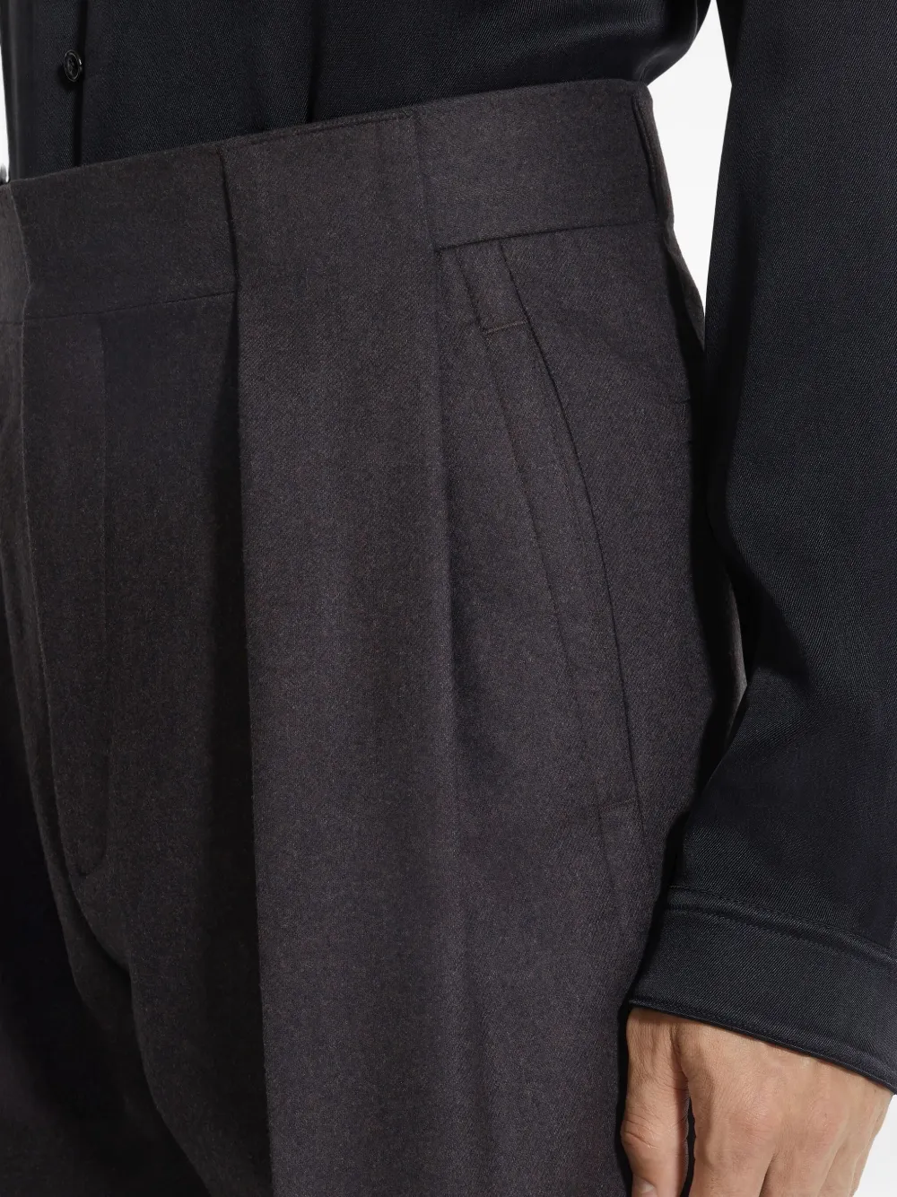 Zegna Wollen plooibroek Bruin