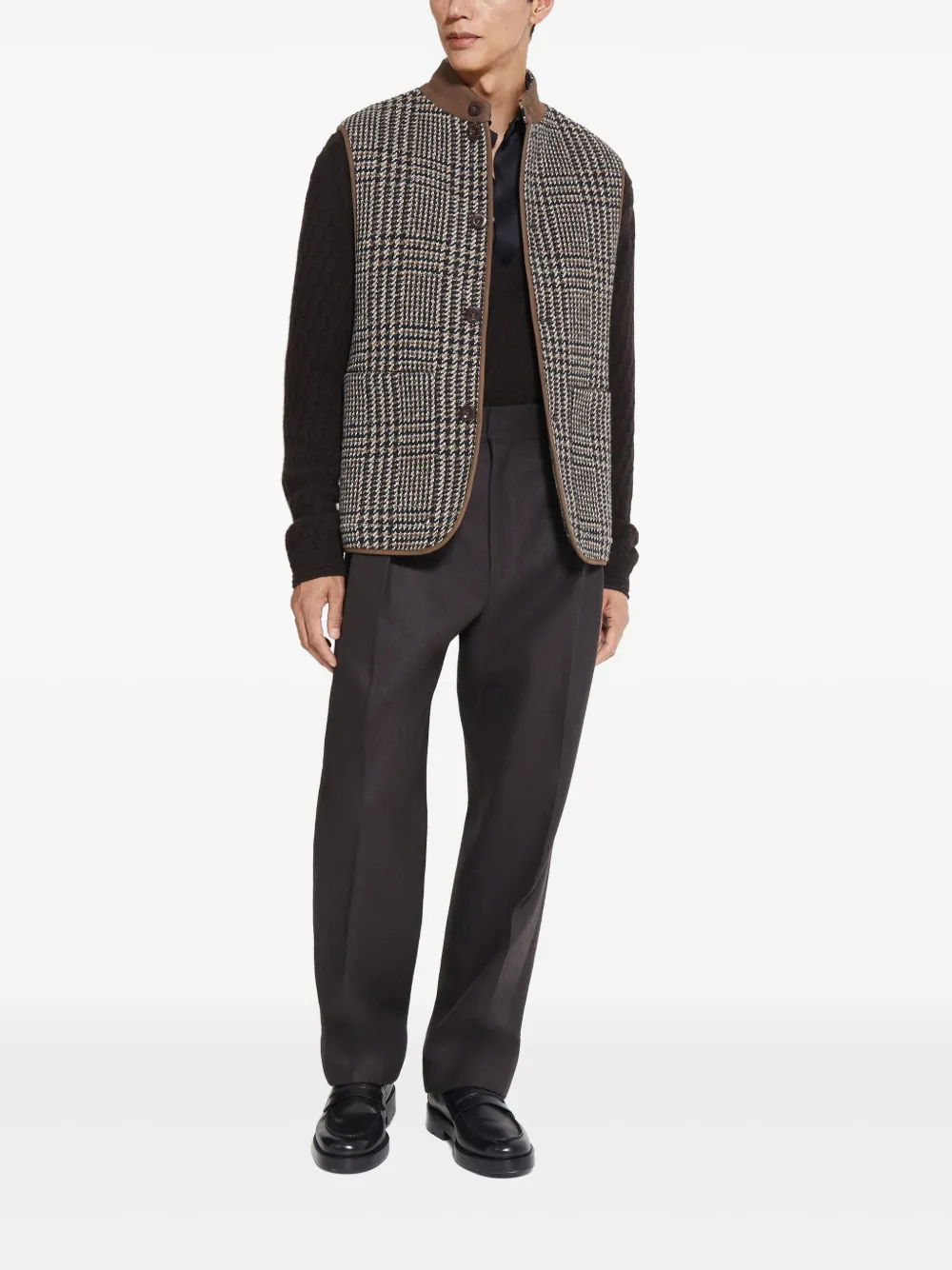 Zegna Wollen plooibroek - Bruin