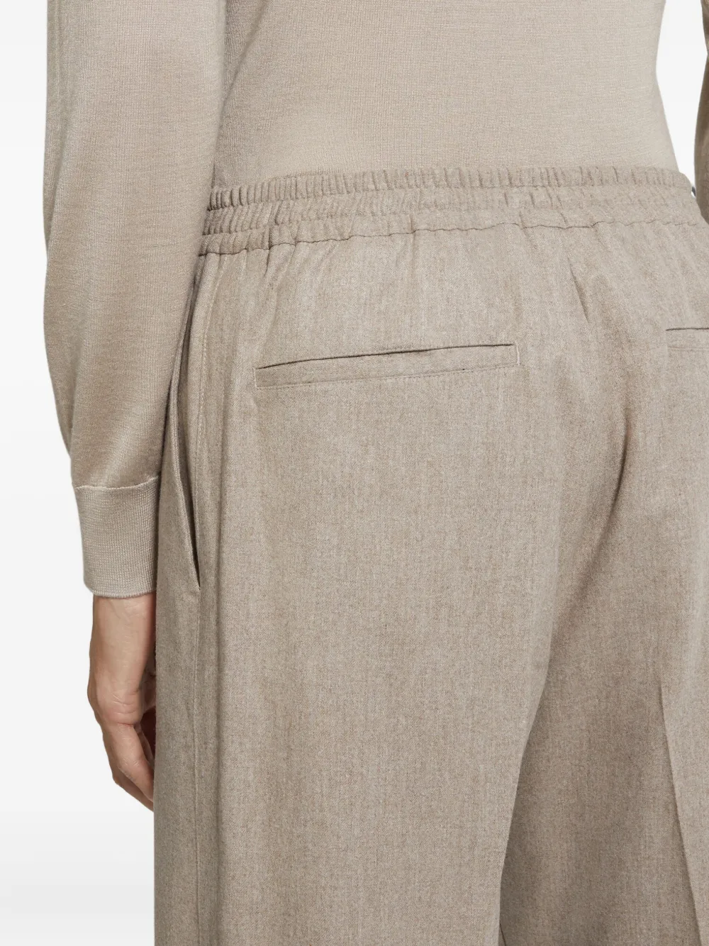 Zegna Oasi Lino Regular Fit Linen Trousers In Neutral