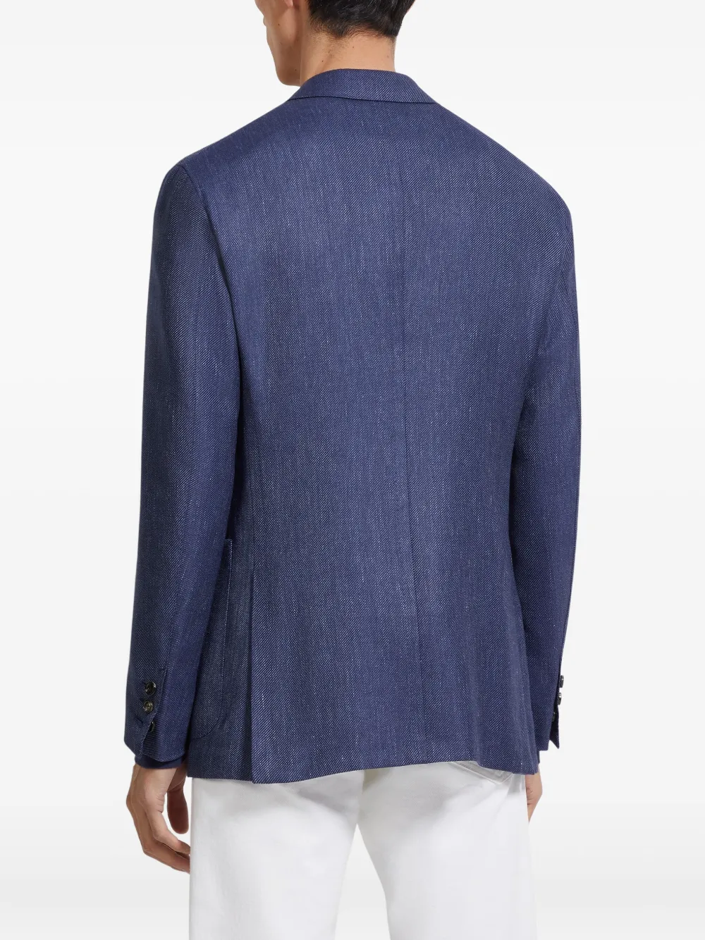 Zegna Patch-pocket Blazer In Blue