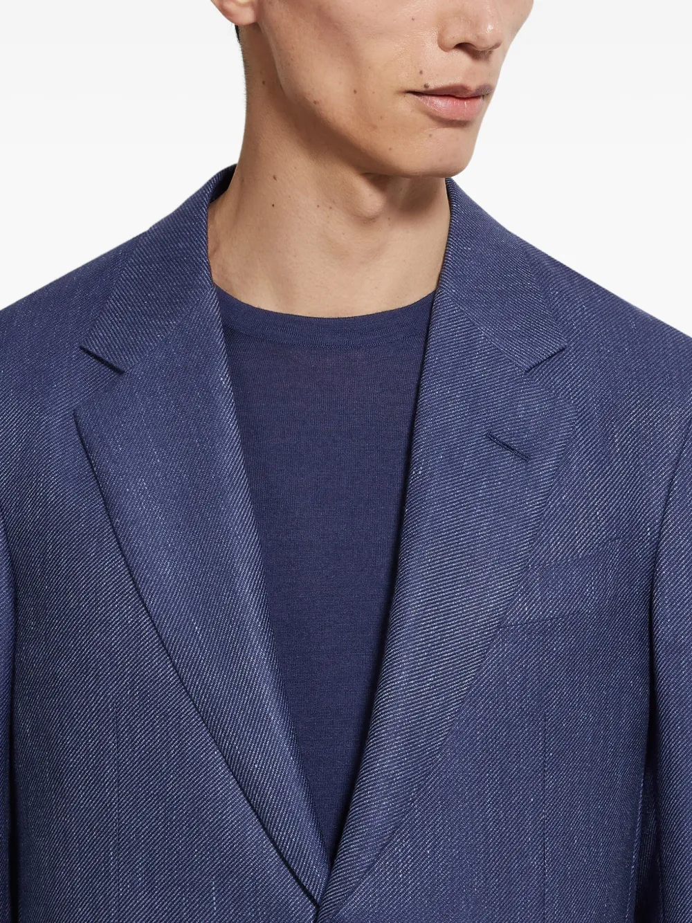 Zegna Patch-pocket Blazer In Blue