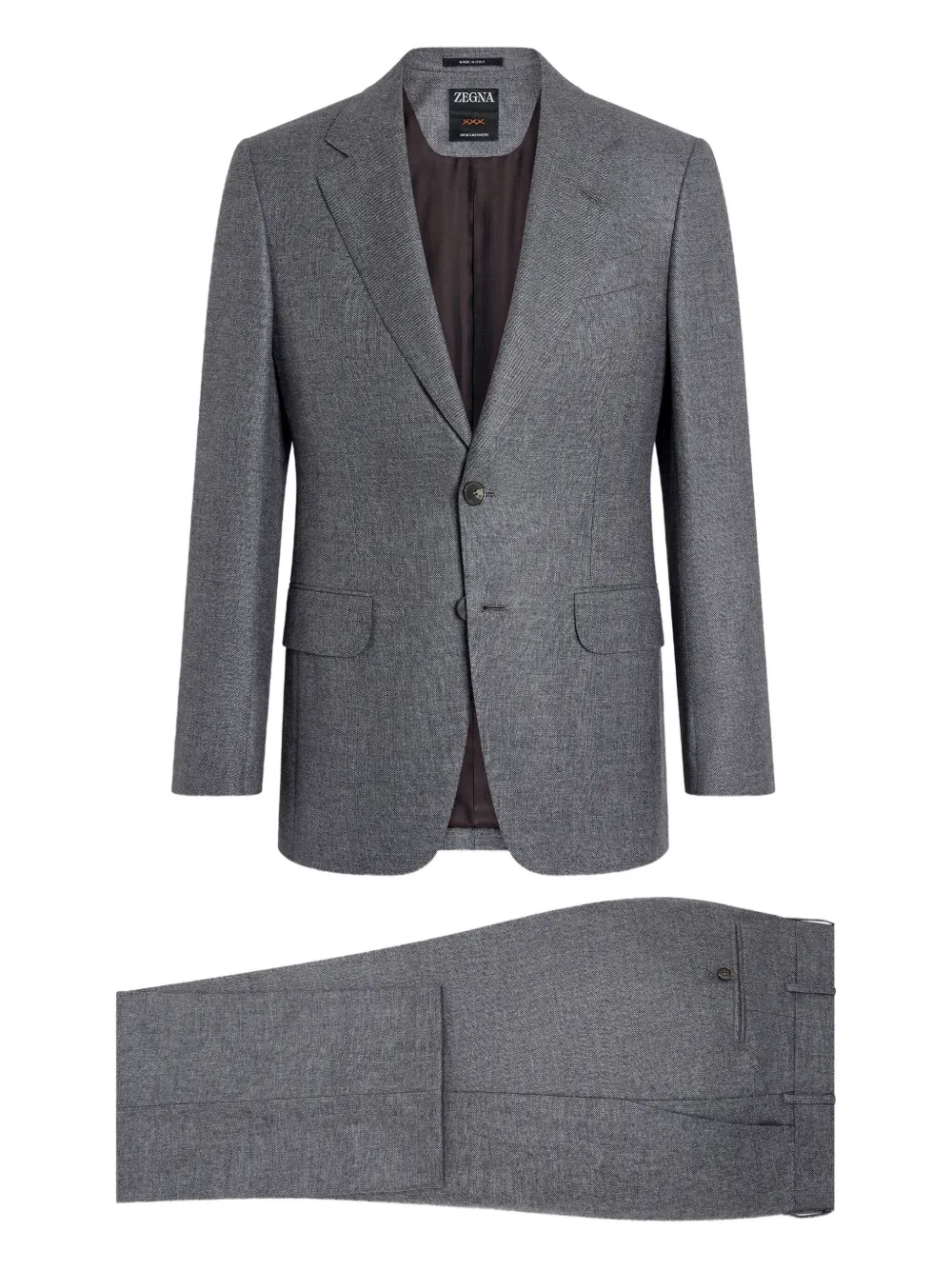 Zegna Grey Oasi Cashmere Suit In Gray
