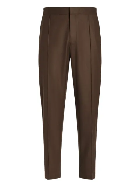 Zegna pleated wool-blend trousers