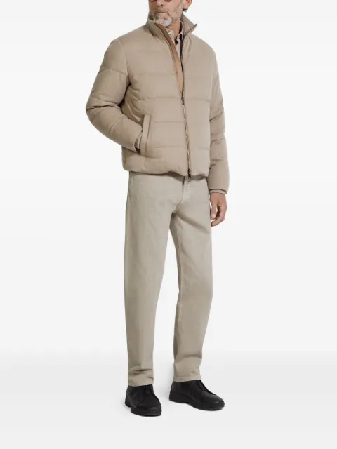 ZEGNA 오아시 퀼티드 캐시미어 재킷