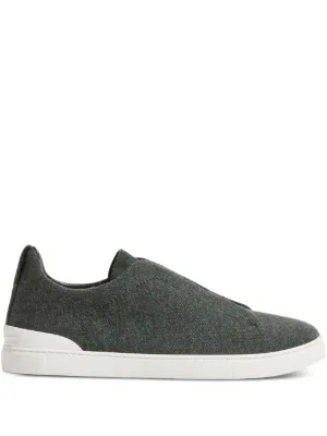 Zegna レザースニーカー | グレー | FARFETCH JP