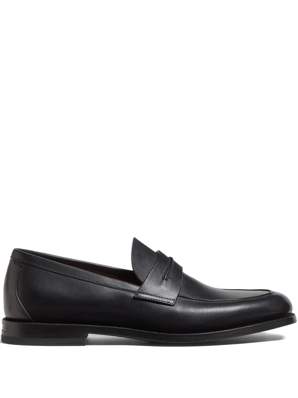 Zegna leather penny-slot loafers - ブラック Zegna leather penny-slot loafers - ブラック