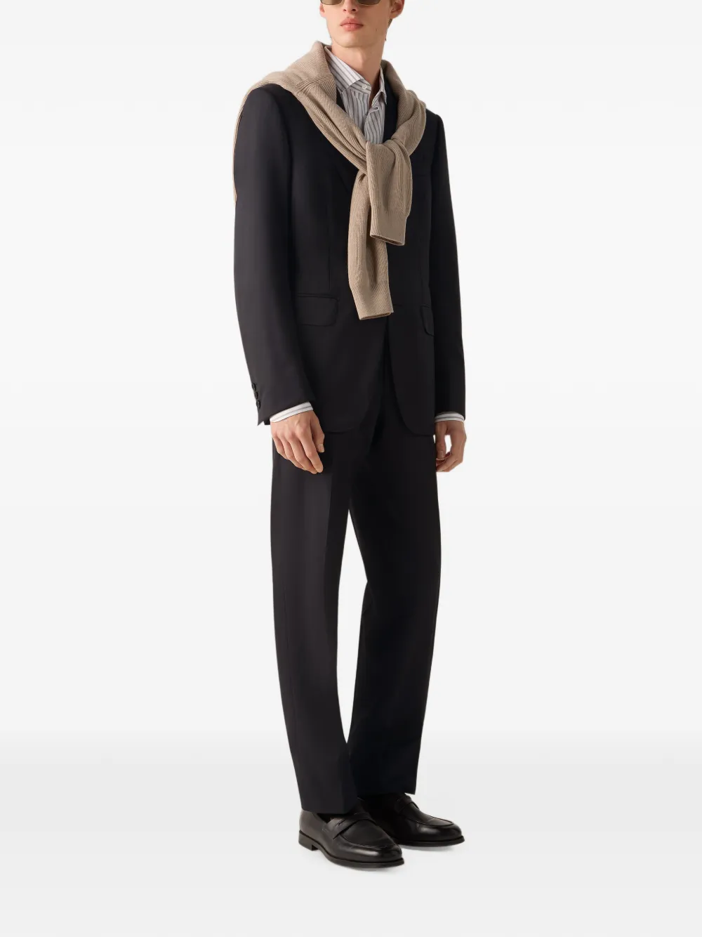 Zegna Trofeo 120 mila wollen pak Zwart