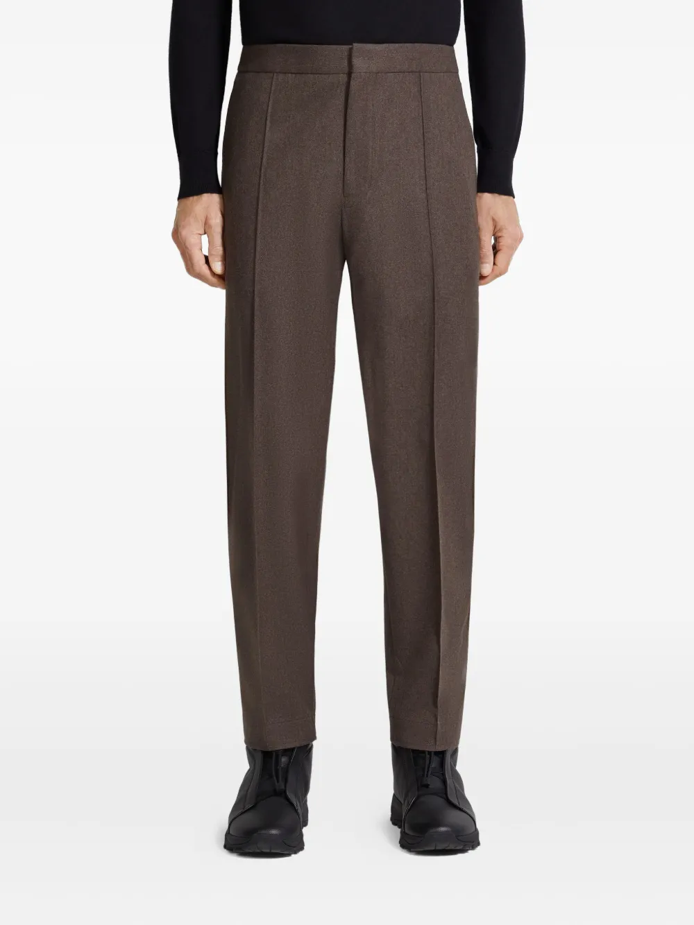 Zegna Broek met elastische tailleband - Bruin
