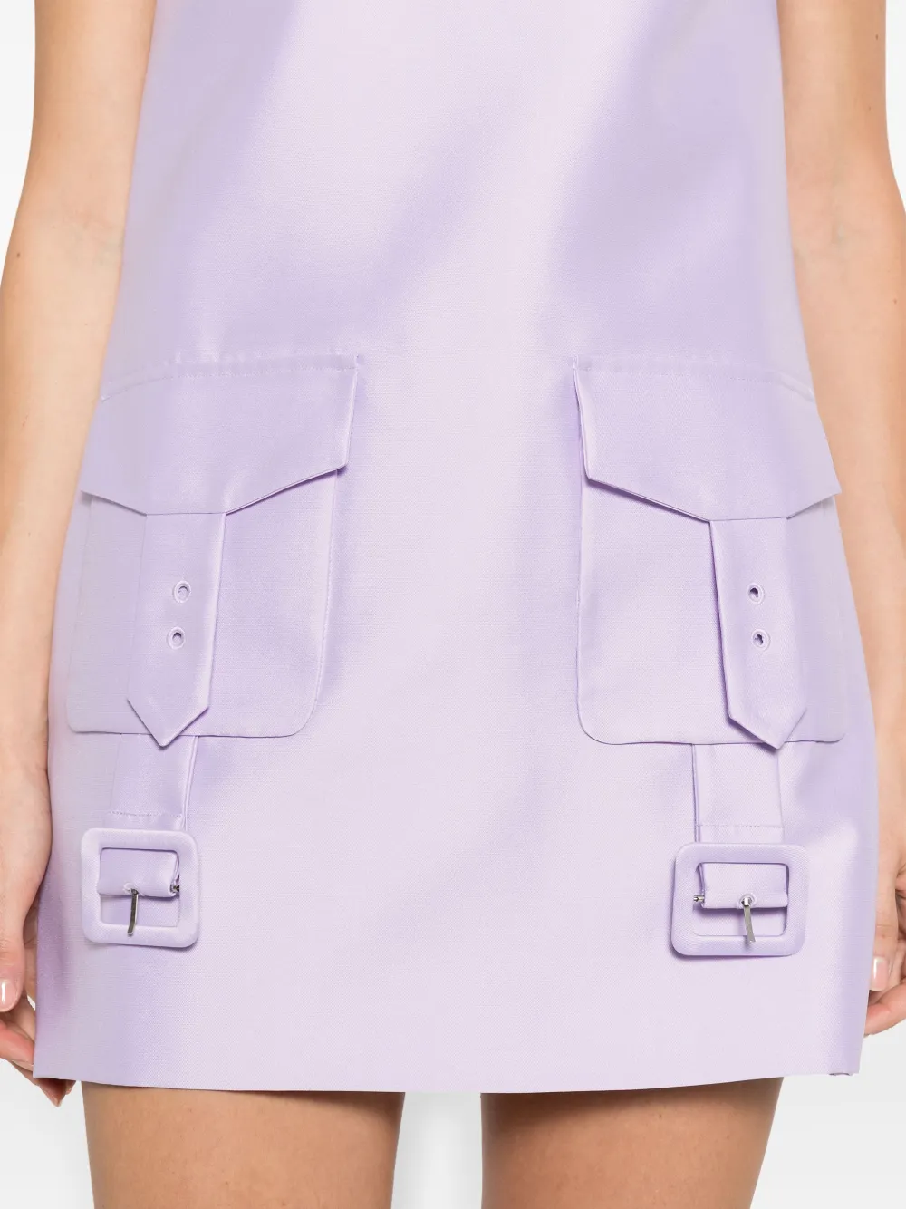 Self-Portrait Taffeta mini-jurk Paars