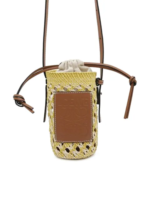 Loewe Pre-Owned شنطة باكيت 'بولاس إيبيزا' رافية بجيب وبزينة أناغرام 2020-2025