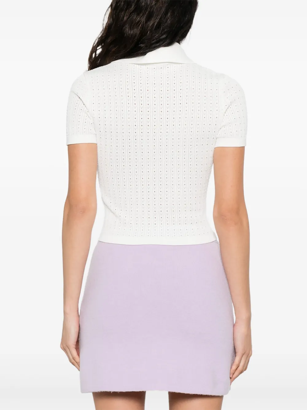 Self-Portrait Polotop met V-hals Wit