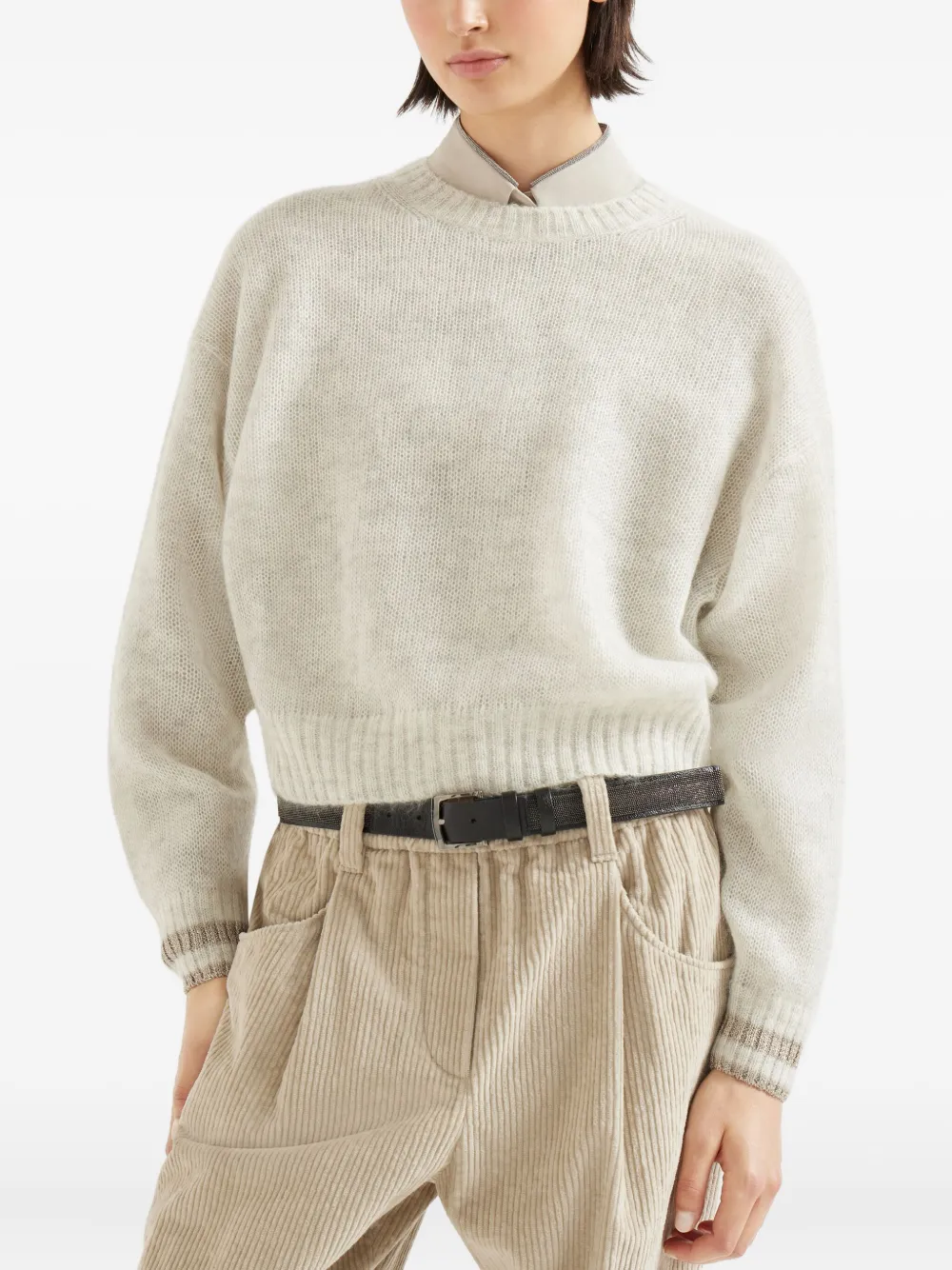 Brunello Cucinelli crew-neck sweater Beige
