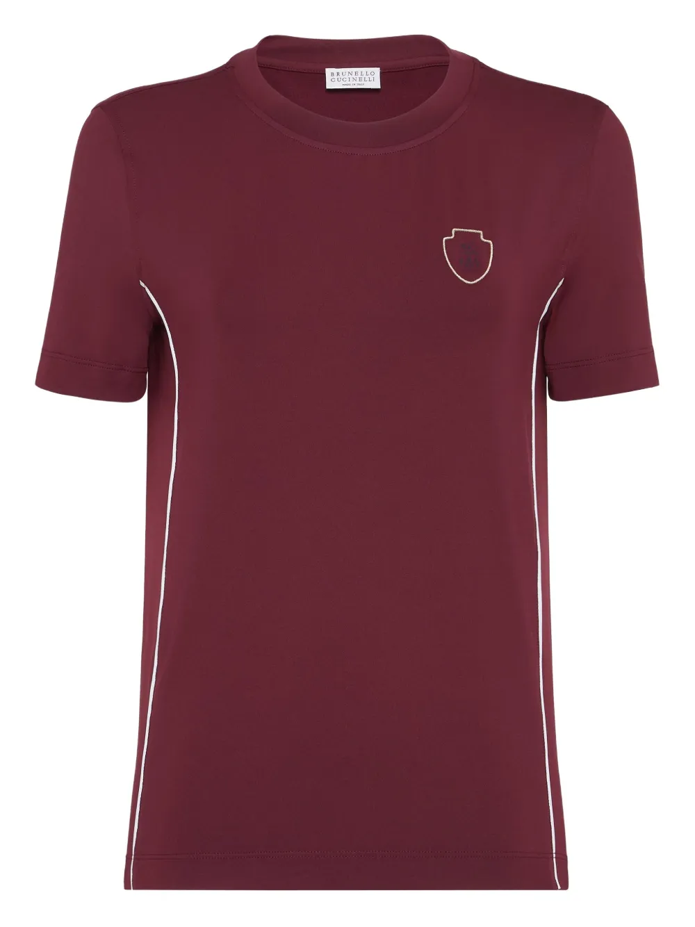 Brunello Cucinelli logo-detail short-sleeve T-shirt Rood