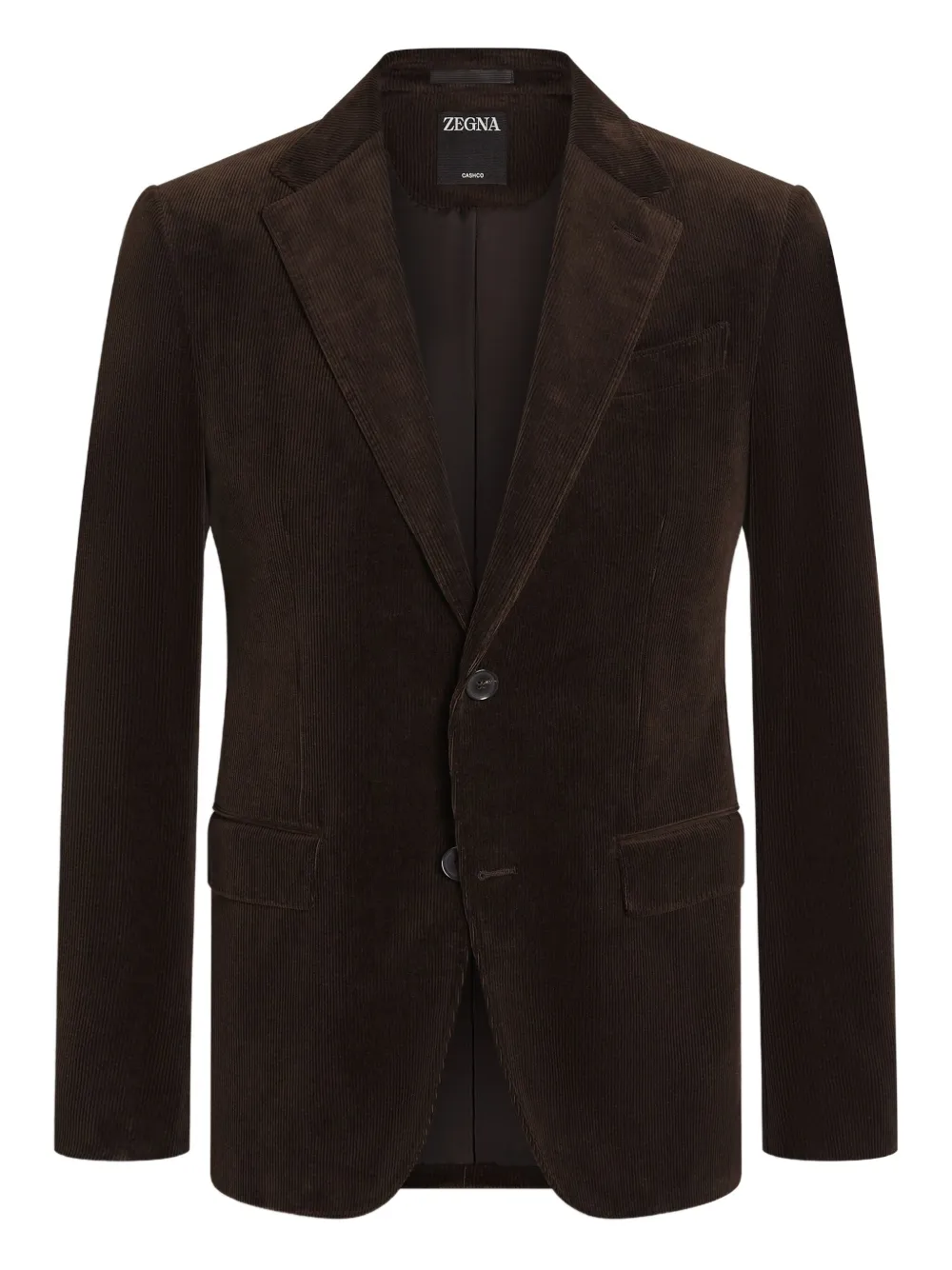 Zegna corduroy single-breasted blazer | Brown | Image 1