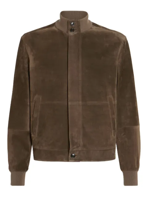 Zegna suede leather blouson