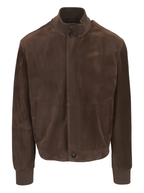Zegna suede bomber jacket