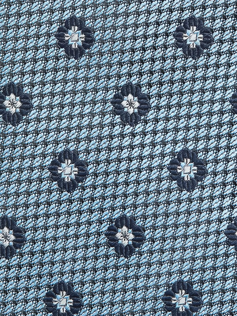 Zegna Floral-pattern Silk Tie In Blue
