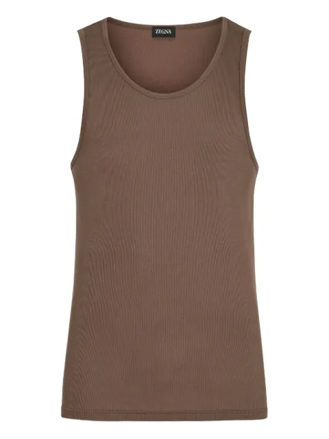 Zegna ribbed cotton-blend tank top