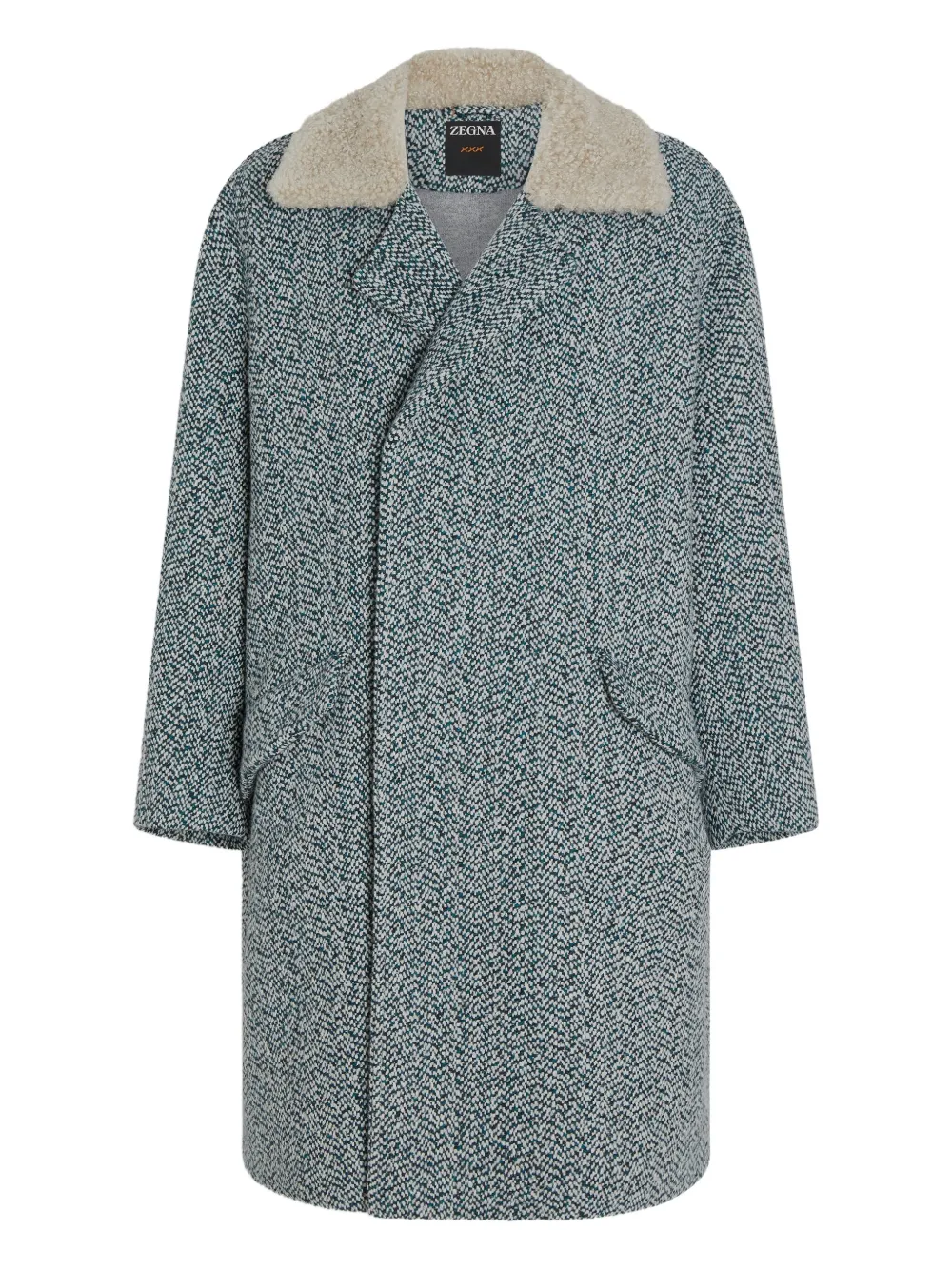 Zegna herringbone coat | Blue | Image 1