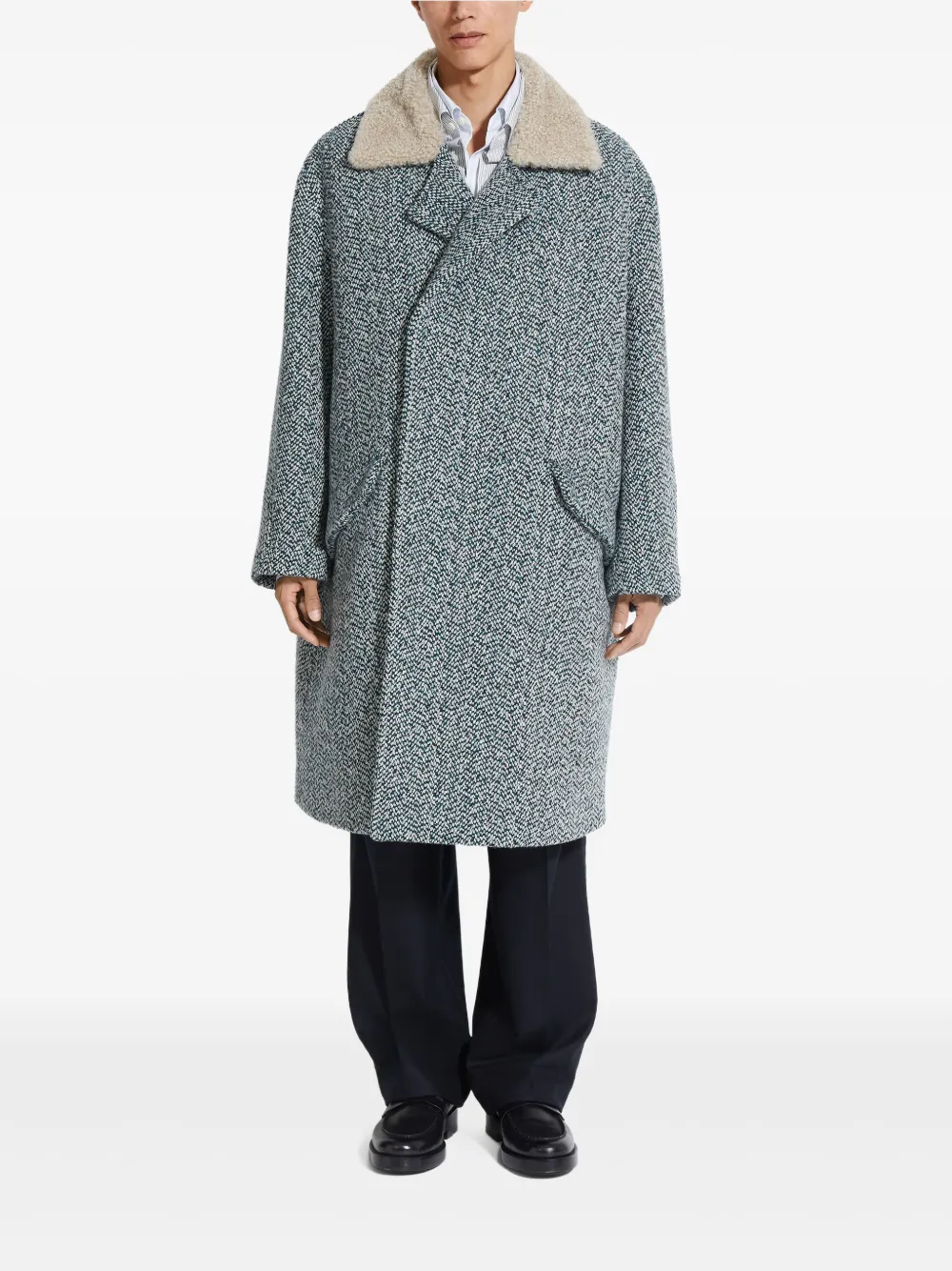 Zegna herringbone coat | Single Breasted Coats | Image 2