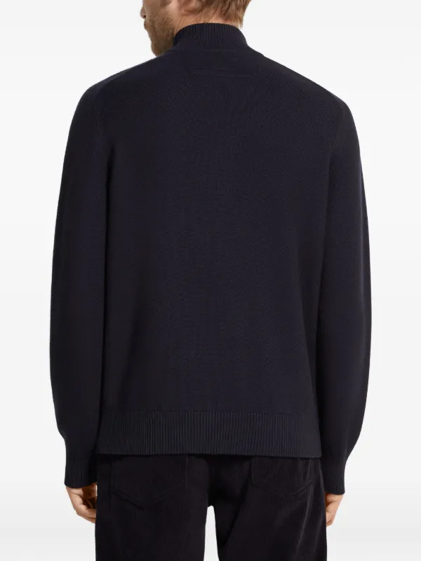 Zegna ジップアップ カーディガン | ブルー | FARFETCH JP