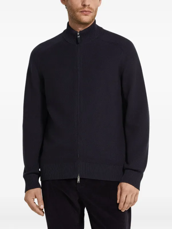Zegna ジップアップ カーディガン | ブルー | FARFETCH JP