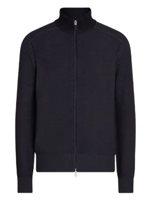 Zegna ジップアップ カーディガン | ブルー | FARFETCH JP
