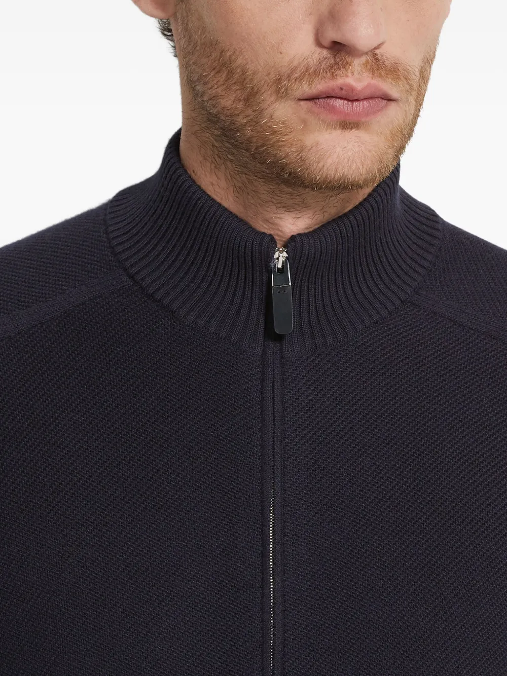 Zegna Vest met rits Blauw