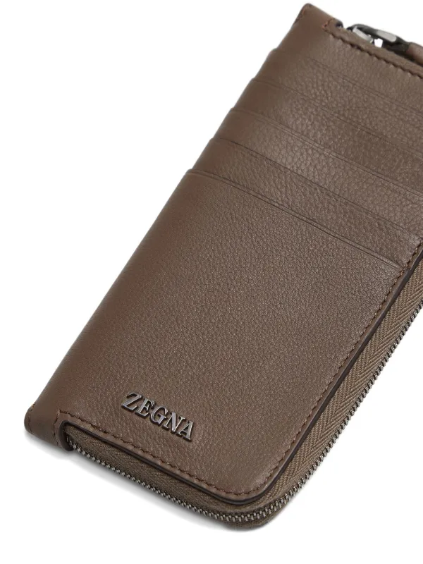 Zegna Carteira Com Zíper | Marrom | FARFETCH BR