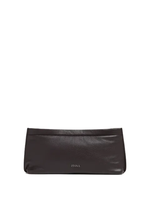 Zegna leather clutch bag