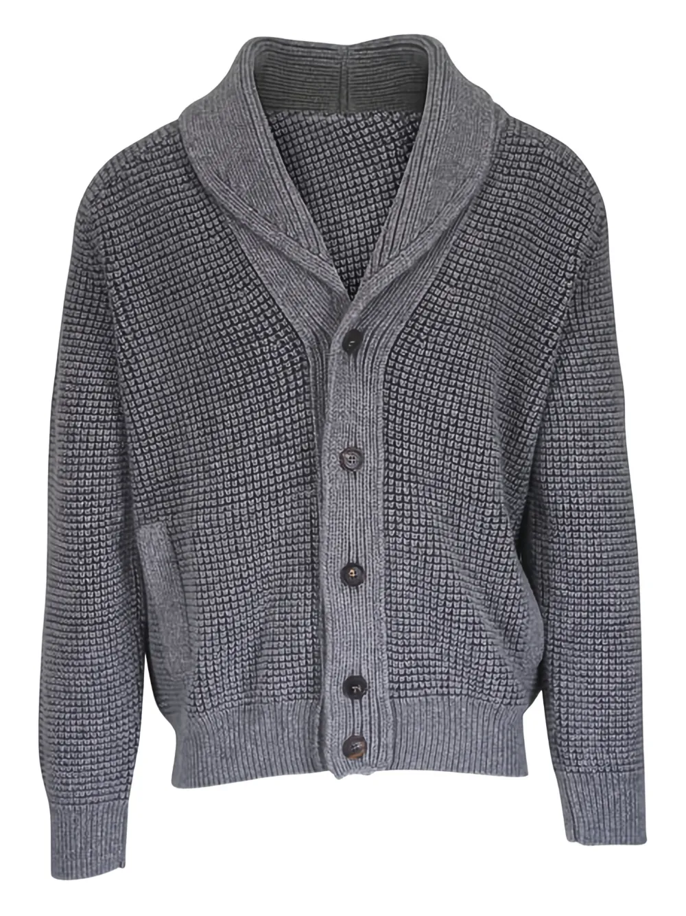 Zegna shawl-collar cardigan - Grey