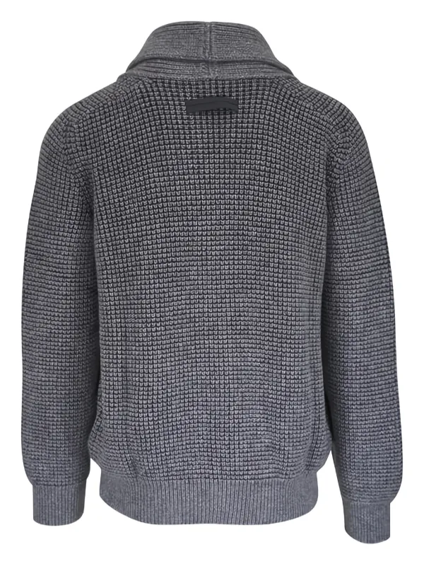 エルメネジルドゼニア カーディガン カシミヤ混 ショールカラー