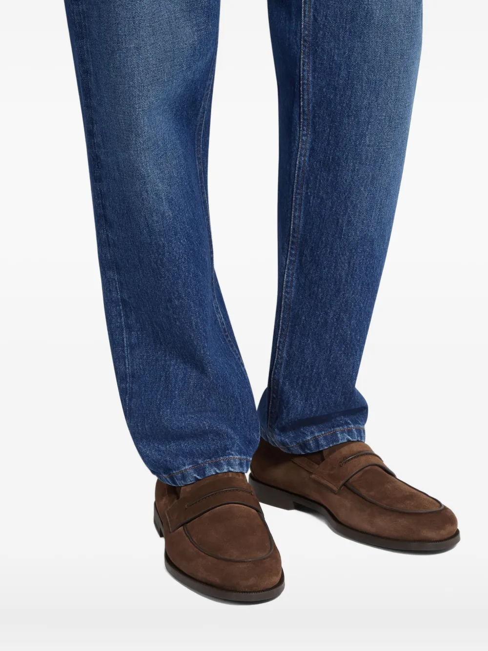 Zegna suede penny loafers Brown