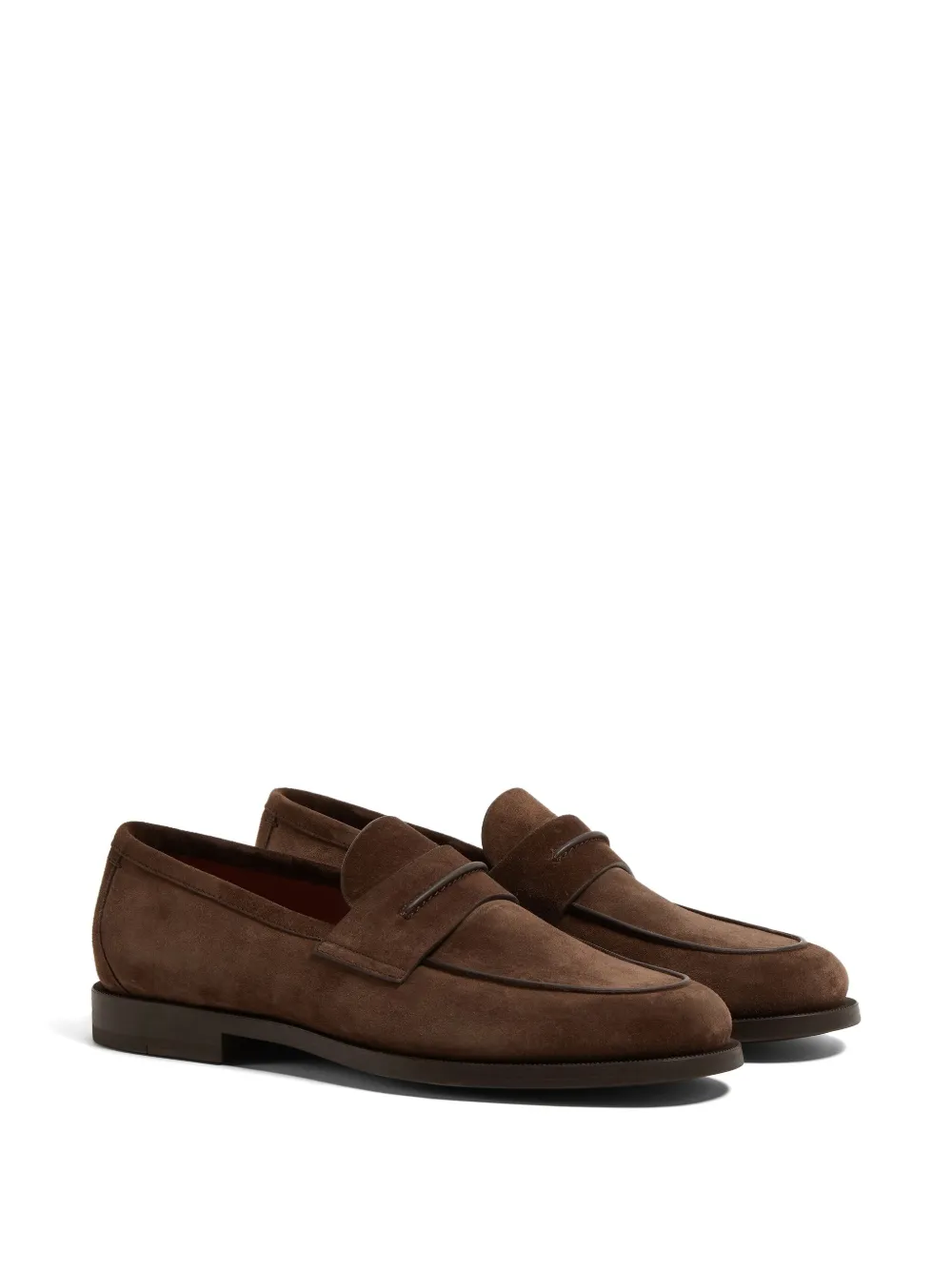 Zegna suede penny loafers Brown
