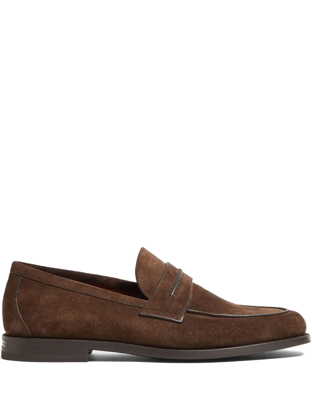 Zegna suede penny loafers Brown