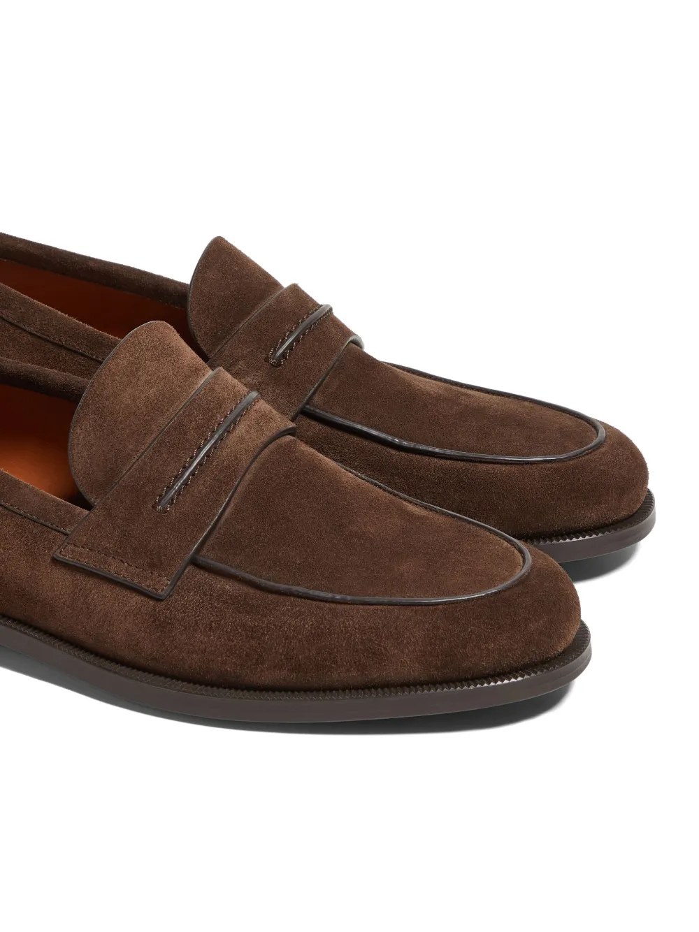 Zegna suede penny loafers Brown