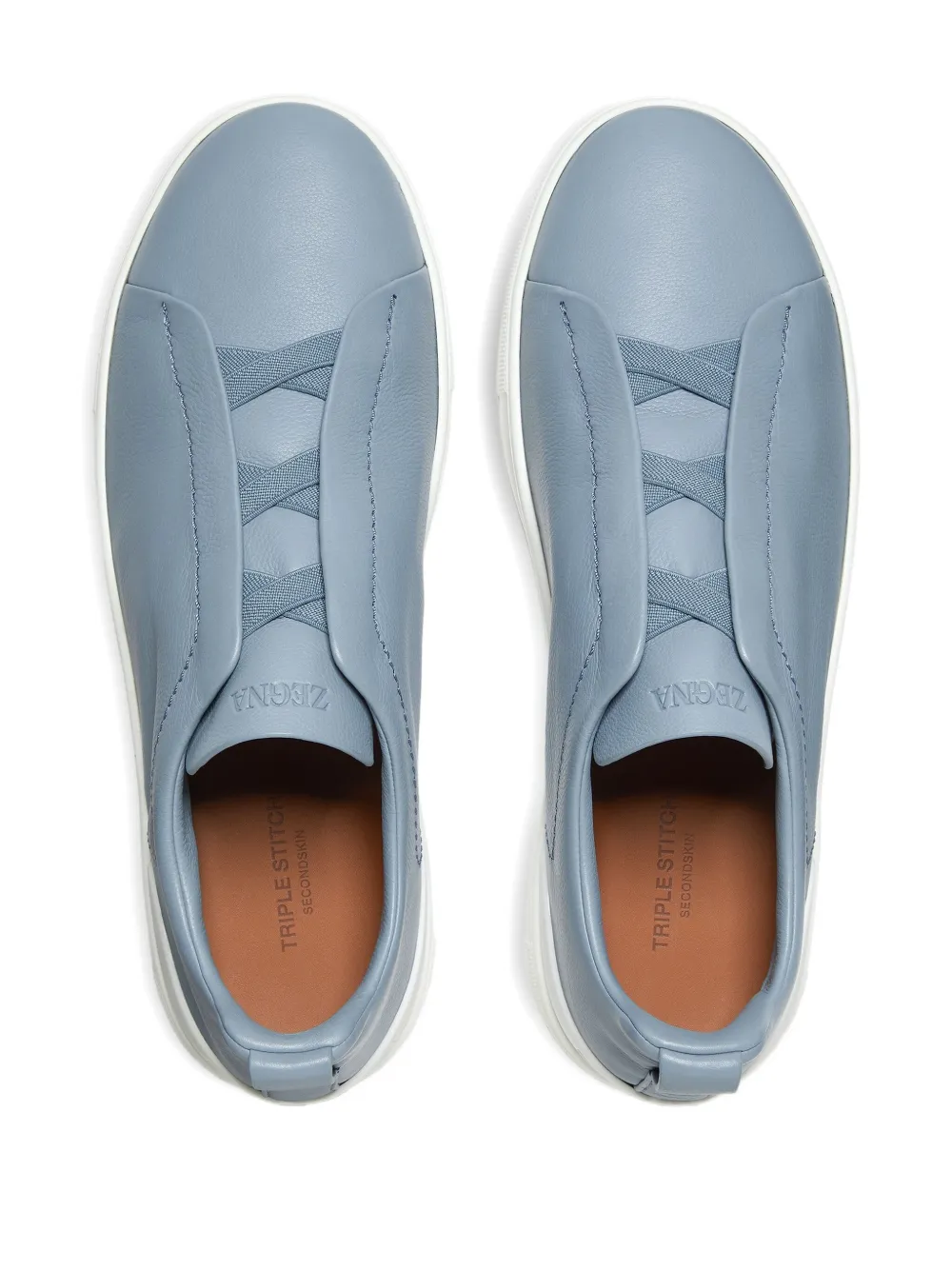 Zegna Leren sneakers Blauw