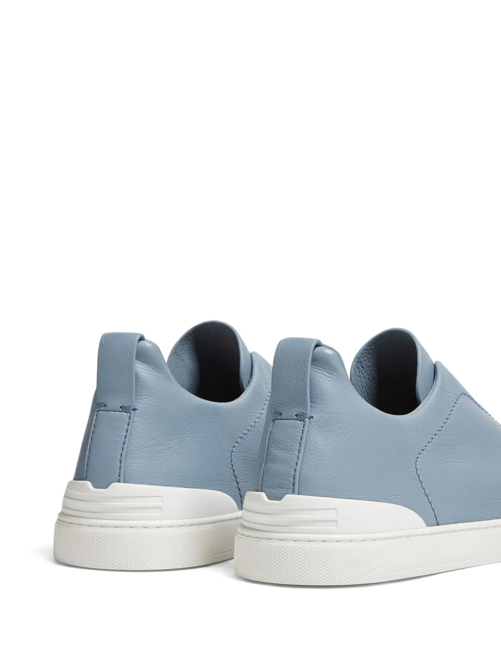 Zegna Leren sneakers Blauw