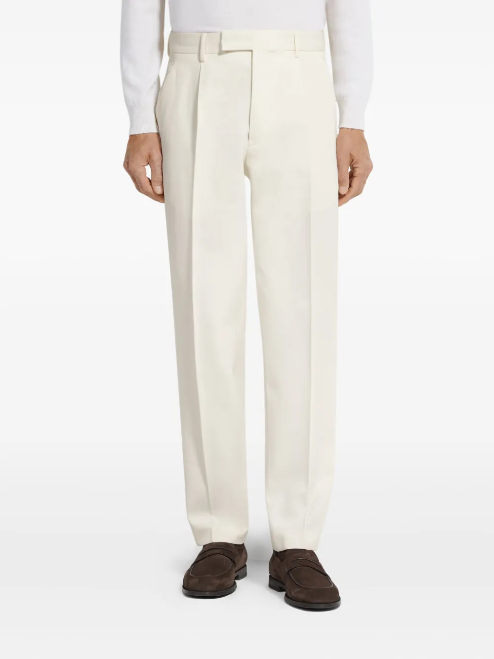 Zegna Geplooide pantalon - Wit