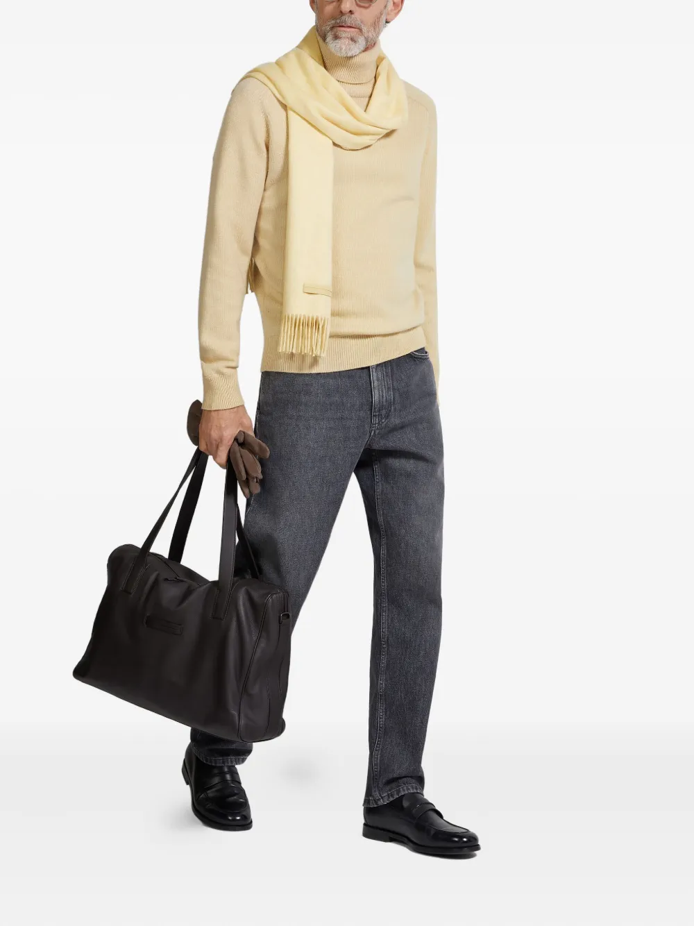 Zegna Kasjmier trui - Geel