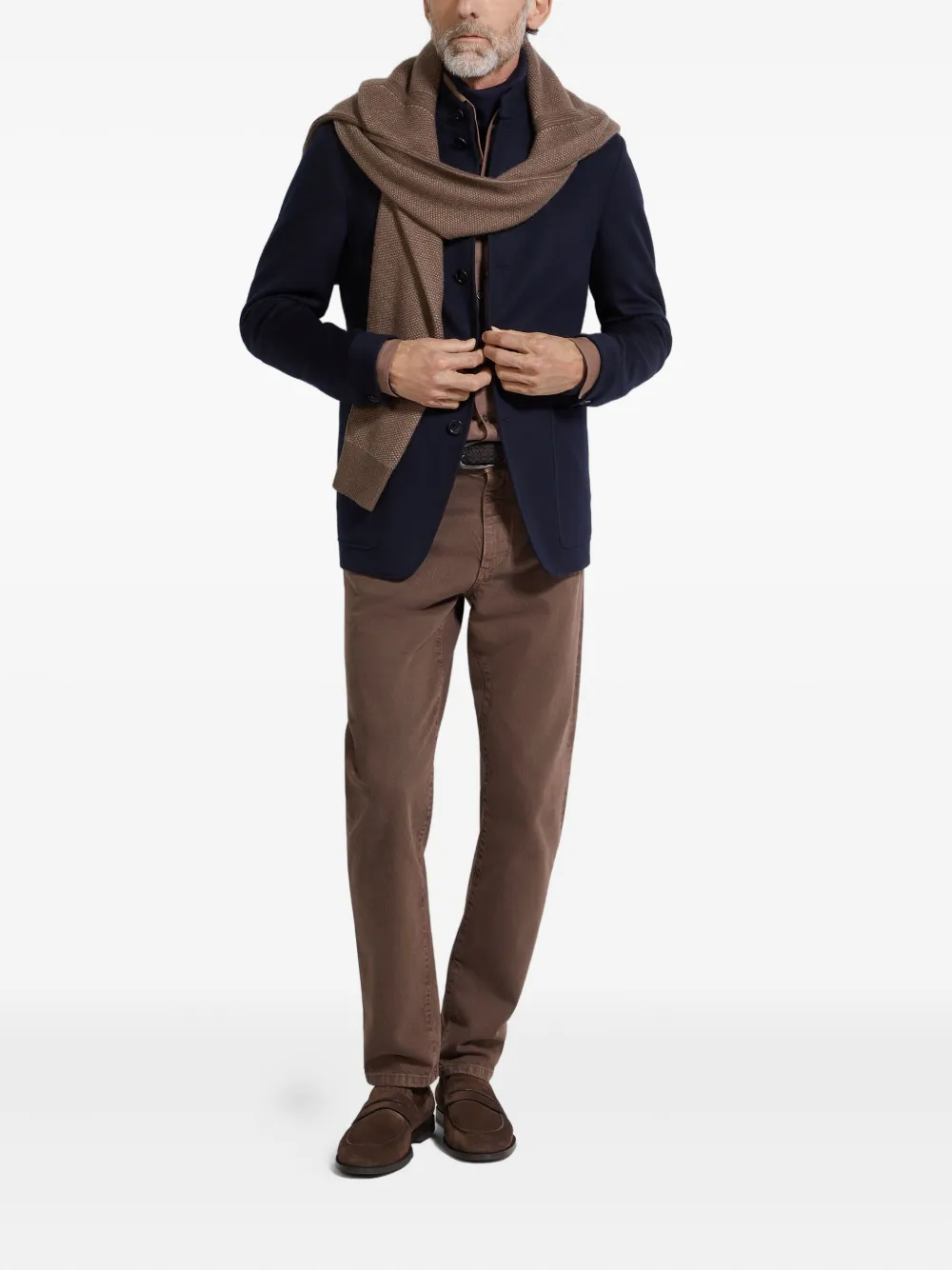 Zegna Oasi high-neck patch-pocket jacket | Suit & Dinner Jackets | Image 2